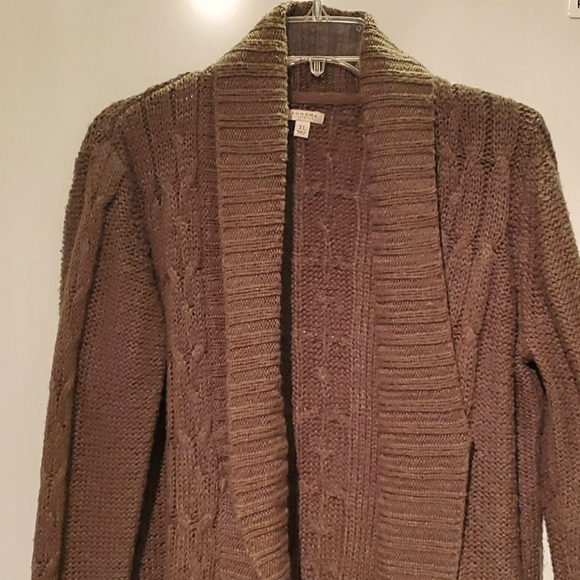 Sonoma cable knit shawl collar cardigan